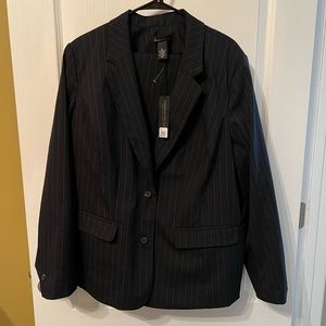 NWT Lane Bryant navy pinstripe blazer. Size 26.